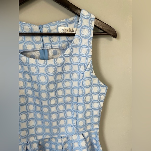 Baby blue retro mini dress - Picture 2 of 3